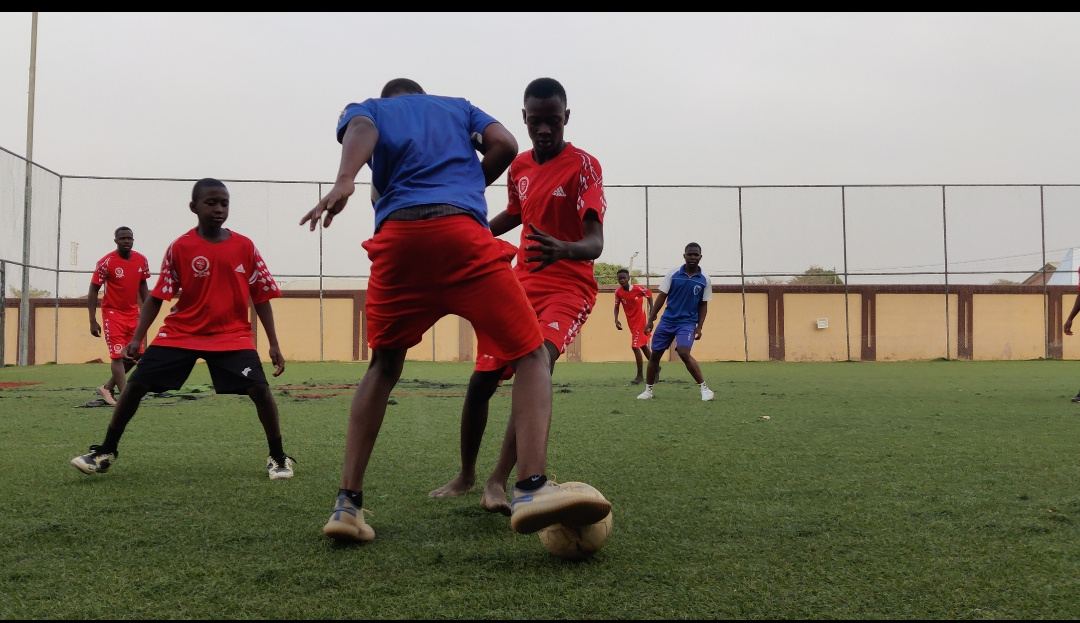 Match de football avec les partenaires au Ghana